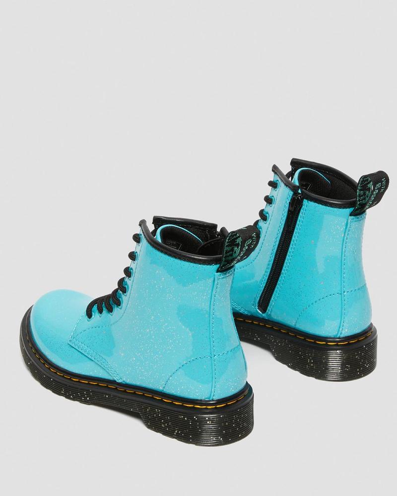 Kids' Dr Martens Junior 1460 Glitter Lace Up Boots Turquoise | AU 678AHK